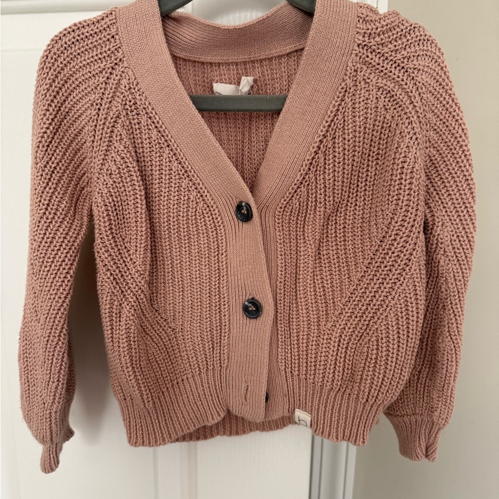 Baby’s  Dusty Rose Knit Button-Front Cardigan Sweater